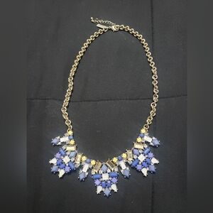 The Limited Blue/Gold Chained Statement Necklace OS